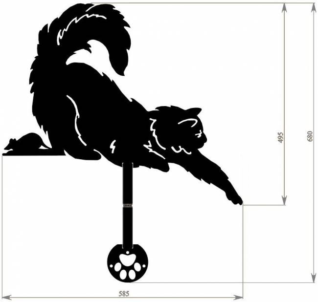 Флюгер "Кот" малый