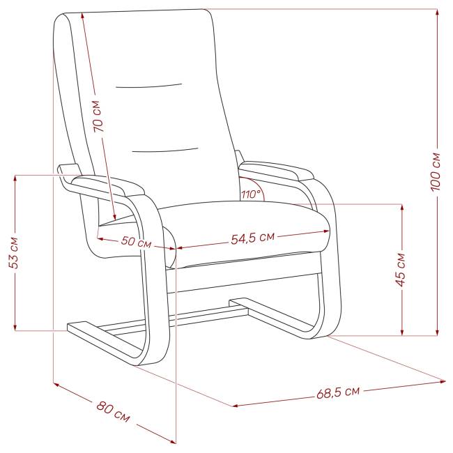 Кресло Leset Оскар Венге V43 зелёный
