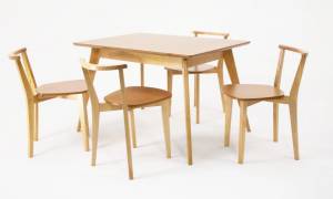 Стол Сканди 120 натур со стульями Франк натур