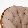 Кресло-качалка PAPASAN/ПАПАСАН w 23/01 B /с подушкой/ 115х78х104 см, Pecan (орех), экошерсть Коричневый, 1811-5 Pecan (орех)