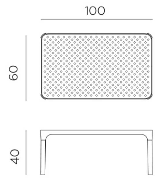 Столик пластиковый журнальный Net Table 100 ментоловый 1000х600х400 мм Столик пластиковый журнальный Net Table 100 ментоловый 1000х600х400 мм