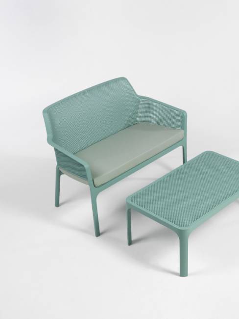 Столик пластиковый журнальный Net Table 100 ментоловый 1000х600х400 мм Столик пластиковый журнальный Net Table 100 ментоловый 1000х600х400 мм