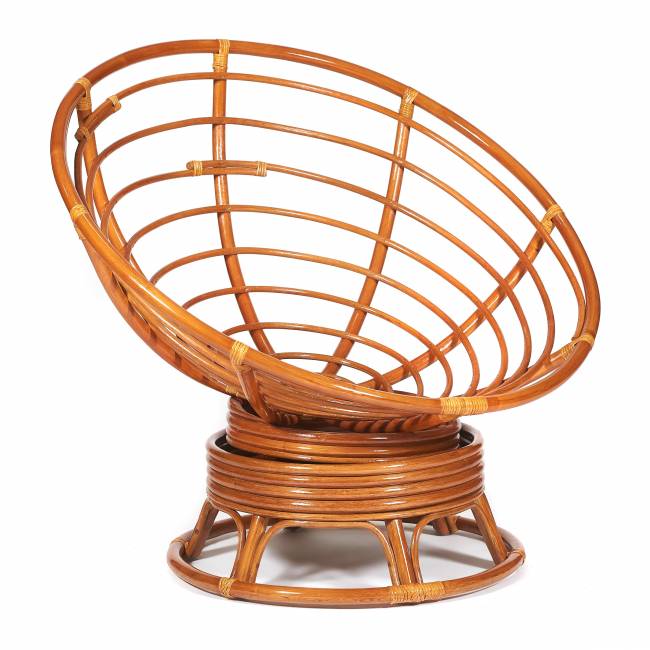 Кресло-качалка PAPASAN/ПАПАСАН w 23/01 B /без подушки/ 115х78х104 см, Cognac (коньяк) Cognac (коньяк)