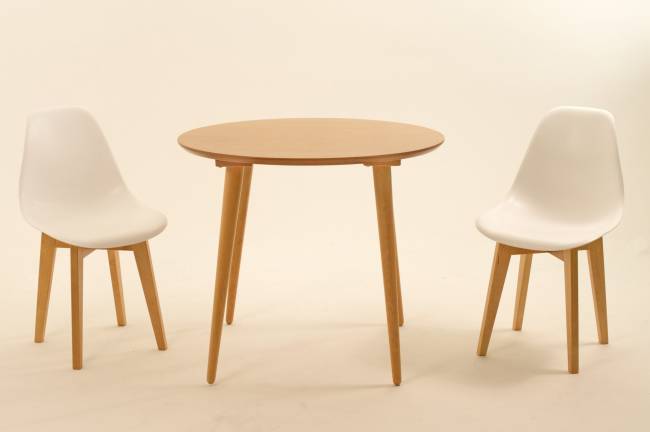 Стол Монте К 100 натур со стульями Сашш натур белый Стол Монте К 100 натур со стульями Сашш натур белый