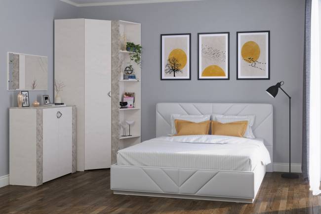 Угловой шкаф для одежды Амели Моби 13.131 цвет шёлковый камень