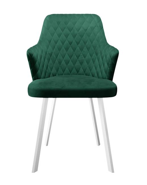 Стул DikLine 345 K13 изумруд, ножки белые Стул DikLine 345 K13 изумруд, ножки белые