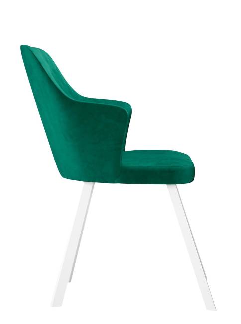 Стул DikLine 345 K13 изумруд, ножки белые Стул DikLine 345 K13 изумруд, ножки белые