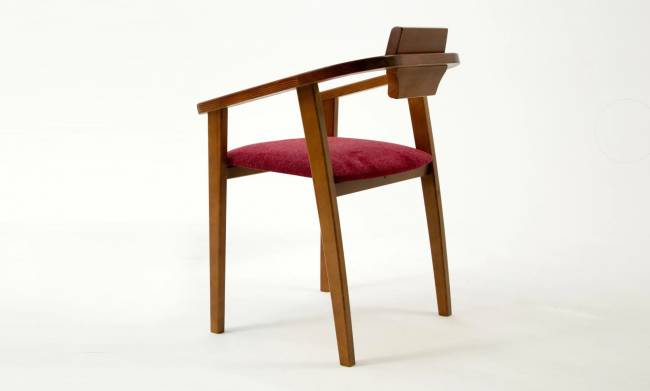 Стул-кресло Челси ПМ орех/красный