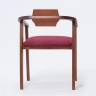 Стул-кресло Челси ПМ орех/красный