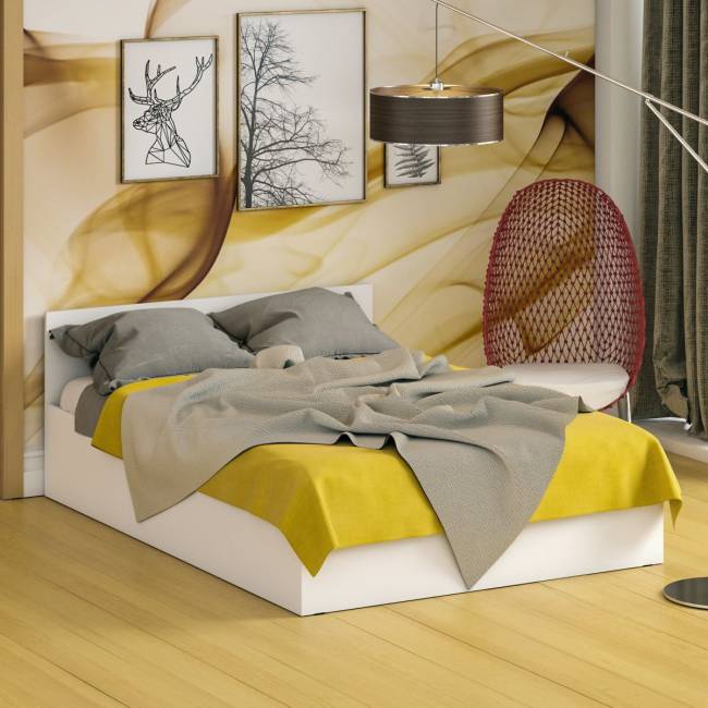 Кровать белая Стандарт 1400 цвет белый Кровать белая Стандарт 1400 цвет белый