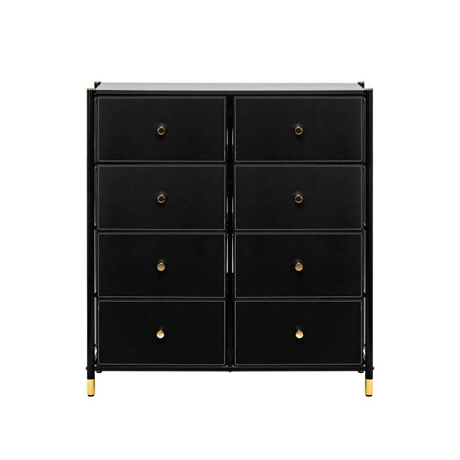 Комод Leset Хайди 8 ящиков Чёрный Чёрный
