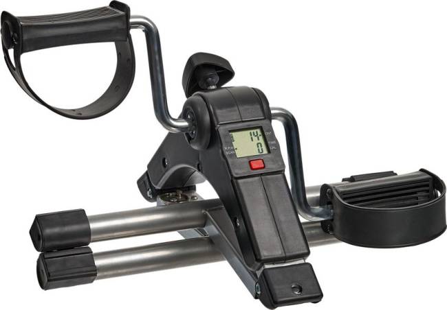 Мини велотренажер, складной черный