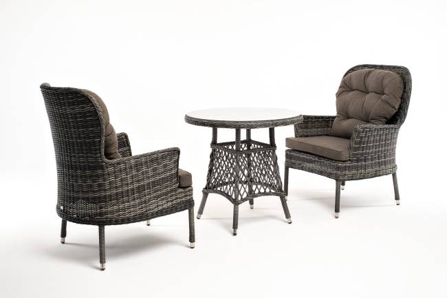 "Алиса" кофейный комплект из искусственного ротанга, цвет графит "Алиса" кофейный комплект из искусственного ротанга, цвет графит