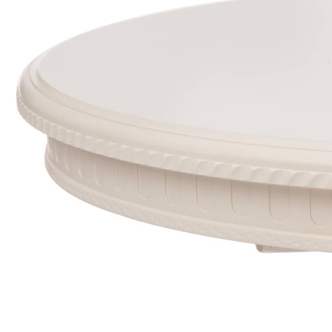 Стол STEFANO круглый бук, мдф, D90+30x77см, Ivory white Ivory white бук, мдф