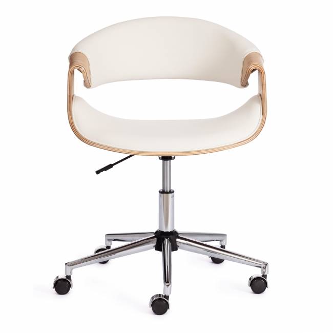 Кресло BEND  натуральный, кож/зам белый белый