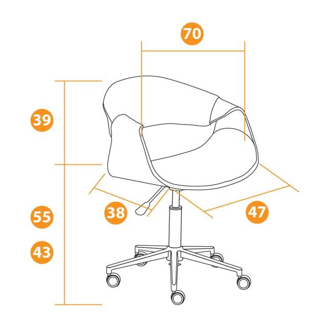 Кресло BEND  натуральный, кож/зам белый белый