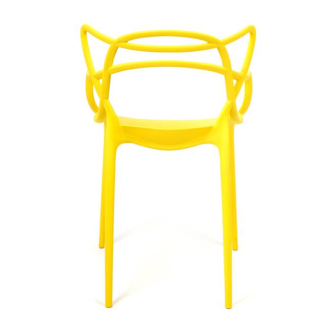 Стул Cat Chair (mod. 028) пластик, 54,5*56*84см, желтый, 037 (Комплект из 2 шт.) желтый пластик
