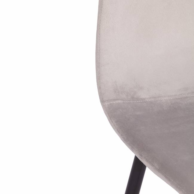 Стул BREEZE (mod. 4724) / 1 шт. в упаковке вельвет/металл, 44 х 53 х 87 см, Light grey (светло-серый) HLR14 / черный светло-серый Стул BREEZE (mod. 4724) / 1 шт. в упаковке вельвет/металл, 44 х 53 х 87 см, Light grey (светло-серый) HLR14 / черный светло-серый