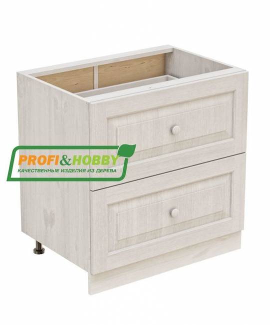 Тумба 2 ящика 800 х 560 х 720 сосна, без покраски