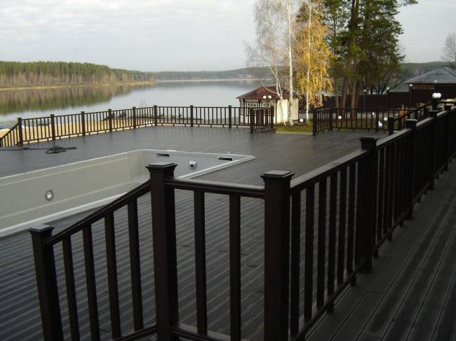 Террасная доска DARVOLEX шовная, 150*23,5*6000 мм, серый