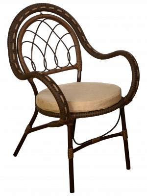 Стул Java (Ява) из искусственного ротанга, орех