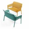 Диван пластиковый Net Bench ментоловый 1160х700х860 мм