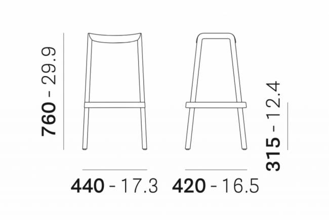 Табурет пластиковый барный Dome черный 440х420х760 мм Табурет пластиковый барный Dome черный 440х420х760 мм