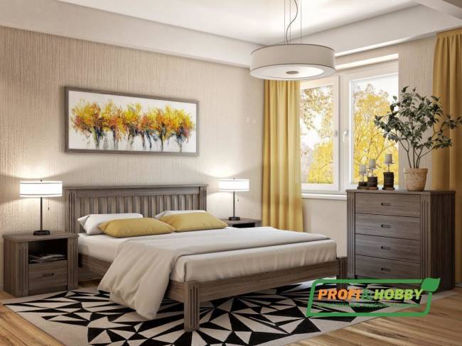 Кровать Rino 800 х 2000 дуб, без покраски