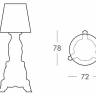 Торшер дизайнерский Madame Of Love Lighting голубой, белый 780х720х2000 мм