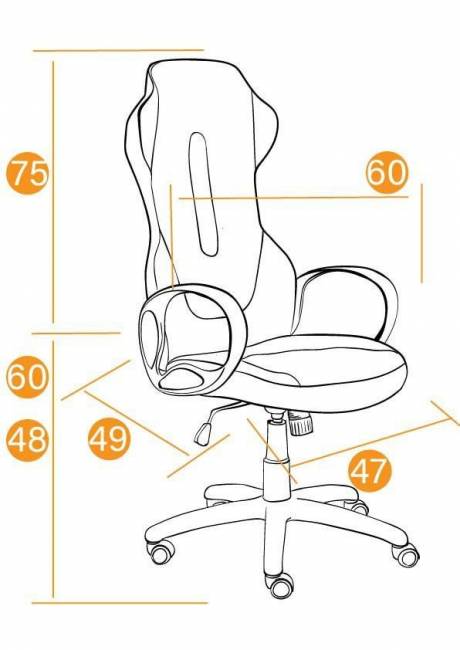 Кресло офисное «Alien» (Искусств. коричневая кожа + искусств. голубая кожа) Кресло офисное «Alien» (Искусств. коричневая кожа + искусств. голубая кожа)