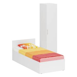 Кровать белая односпальная 900 с пеналом Стандарт цвет белый