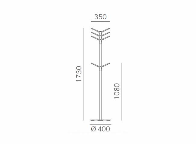 Напольная вешалка Flag черный Ø400х1730 мм