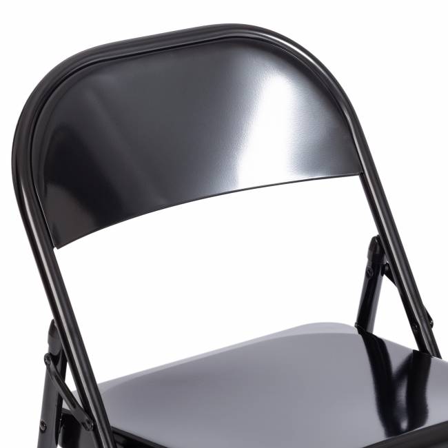 Стул складной FOLDER (mod. 3023(II)) металлический, 46,5 x 48 x 75, (Black) (Комплект из 6 шт.) черный металлический