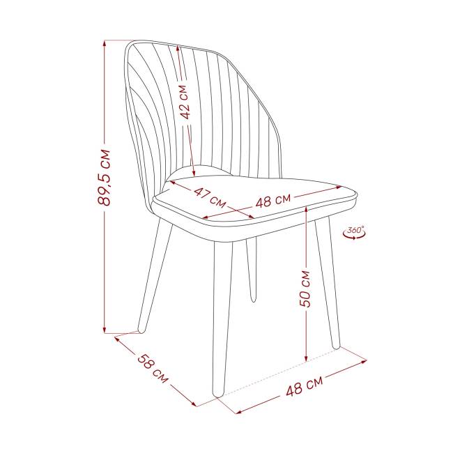 Стул Leset Арман 360 (поворотный механизм) Графит Чёрный
