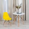 Стул CINDY (EAMES) (mod. 001) / 1 шт. в упаковке дерево бук/металл/сиденье пластик, 51x46x82.5см, желтый/yellow желтый/yellow дерево бук/металл/сиденье пластик