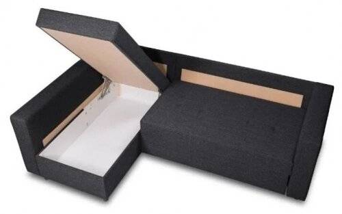 Угловой диван-кровать "Стаберг" (темно-серый) Угловой диван-кровать "Стаберг" (темно-серый)