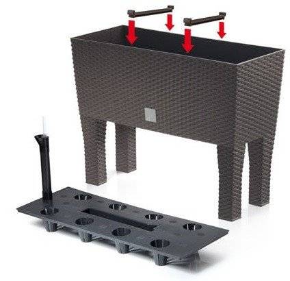 Кашпо с автополивом 72 л RATO CASE HIGH DRTC800H-440U