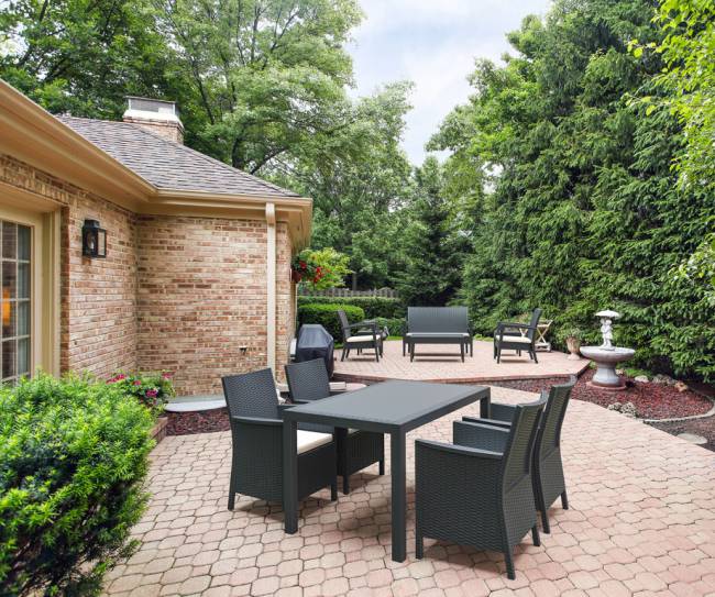 Столик плетеный для шезлонга GT 1009 антрацит 450х450х450 мм