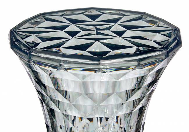 Стул-пуф Stone прозрачный серый