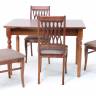 Обеденная группа Верди 120 со стульями Рич/ ромб коричневый, Орех Обеденная группа Верди 120 со стульями Рич/ ромб коричневый, Орех