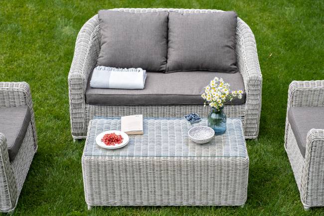 "Кон Панна" лаунж-зона из искусственного ротанга, цвет бежевый