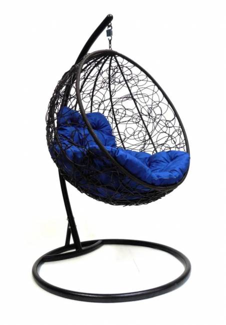 Подвесное кресло "Круглое" ротанг, черное Подвесное кресло "Круглое" ротанг, черное