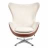 Кресло EGG STYLE CHAIR коричневый, белый, экокожа
