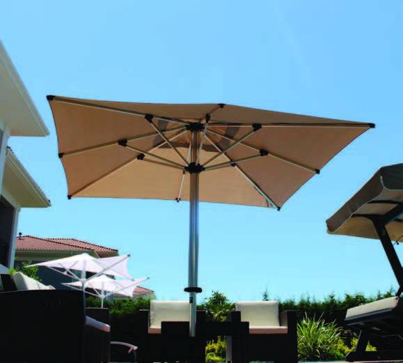 Зонт профессиональный 3х4 м Lux Telescopic Manuel бежевый 3000х4000 мм