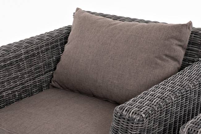 "Капучино Сингл" лаунж-зона из искусственного ротанга, цвет графит