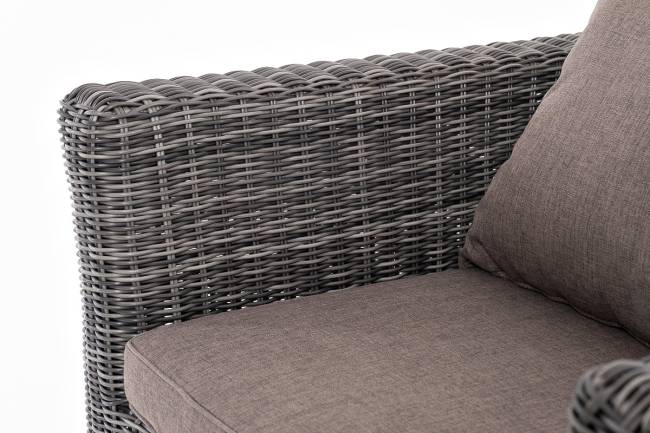 "Капучино Сингл" лаунж-зона из искусственного ротанга, цвет графит
