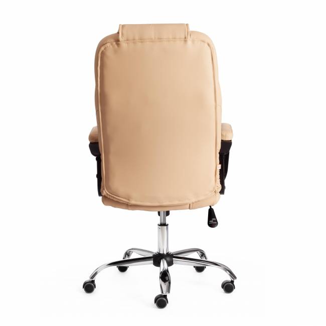 Кресло BERGAMO хром (22) кож/зам, бежевый, 36-34 бежевый кож/зам