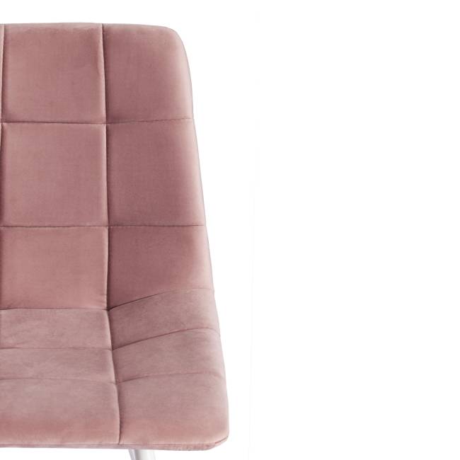 Стул CHILLY (mod. 7095-1) / 1 шт. в упаковке ткань/металл, 45x53х88 см, высота до сиденья 50 см, лавандовый barkhat 17/белый лавандовый barkhat 17/белый ткань/металл