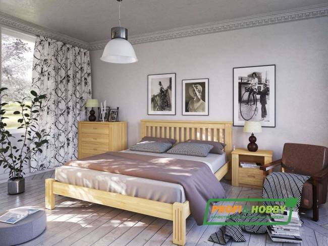 Кровать деревянная "Pino Rino" 1200 х 2000, сосна