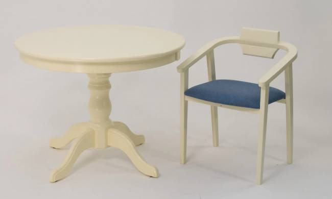 Стул-кресло Челси ПМ слоновая кость синий Стул-кресло Челси ПМ слоновая кость синий